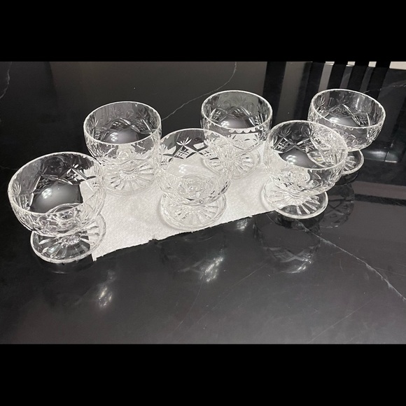 Brierley Crystal sherbert/coupe glasses - Picture 3 of 9